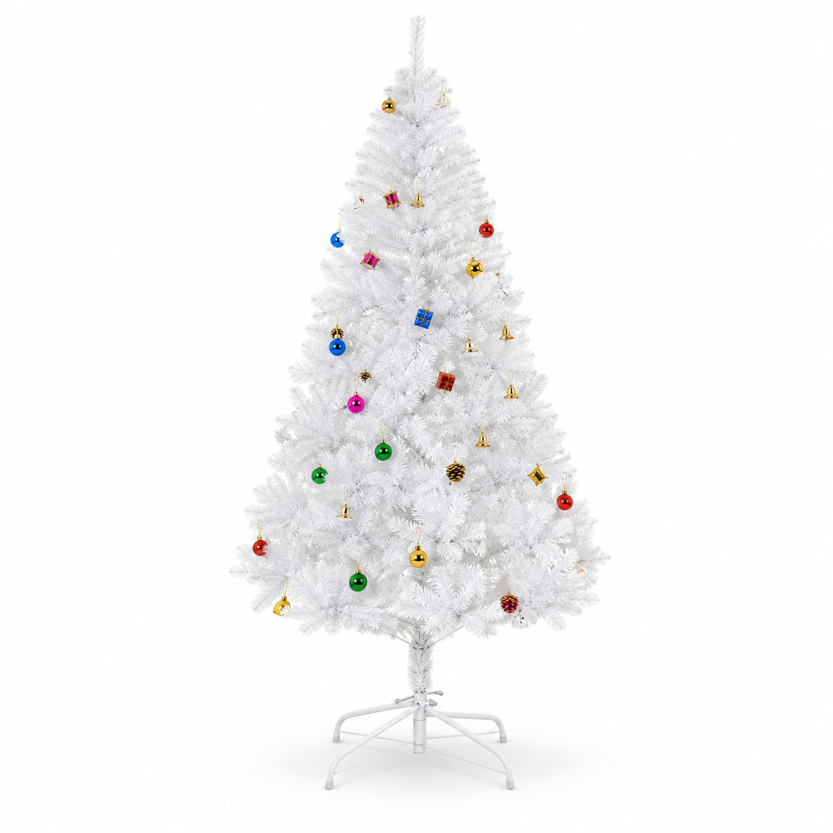 MEGÈVE Prêt-à-décorer — Sapin de Noël artificiel 180 cm avec décorations incluses