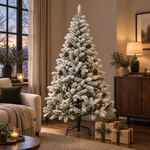 BELLEDONNE Enneigé — Sapin de Noël artificiel ignifuge 120 à 210 cm, 750 branches