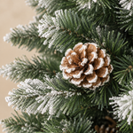CHAMONIX Enneigé — Sapin de Noël artificiel 150 cm avec pommes de pin