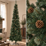 SERRE-CHEVALIER Slim — Sapin de Noël artificiel crayon 225 cm pour petits espaces