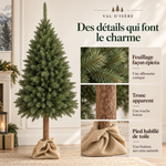 VAL D'ISÈRE Épicéa — Sapin de Noël artificiel 180 cm sur tronc, aspect naturel
