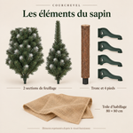 COURCHEVEL Diamant — Sapin de Noël artificiel 180 cm sur tronc, aspect pin enneigé